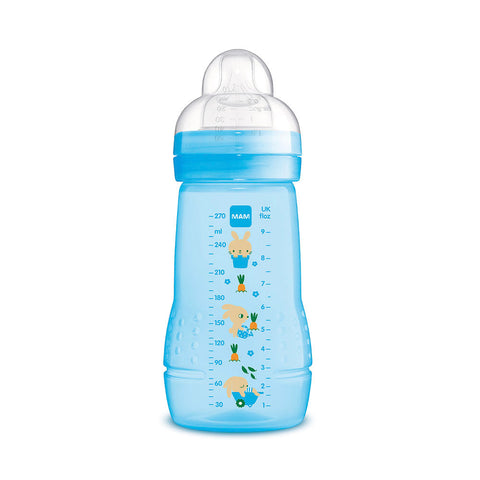 MAM Easy Active Bottle Baby Bottle Medium Flow #Blue (270ml) - Clearance