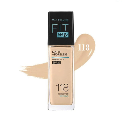 Maybelline Fit Me Matte + Poreless Normal to Oily SPF22 #118 Light Beige (30ml) - Giveaway
