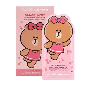 Line Friends Collagen Impact Essential Mask EX (Set) - Clearance