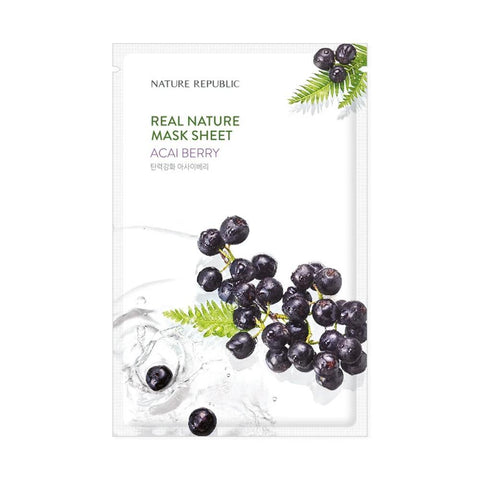 Nature Republic Real Nature Mask Sheet - Acai Berry (1pc) - Clearance