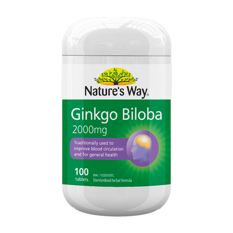 Nature's Way Ginkgo Biloba 2000mg (100tabs) - Giveaway