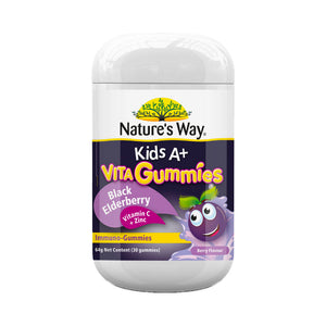 Nature's Way Kids A+ VitaGummies Black Elderberry with Vitamin C & Zinc (30pcs)