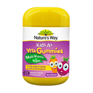Nature's Way Kids A+ VitaGummies Multivitamin + Vegies (120pcs) - Clearance
