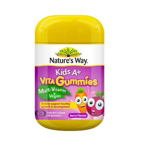 Nature's Way Kids A+ VitaGummies Multivitamin + Vegies (60pcs) - Clearance