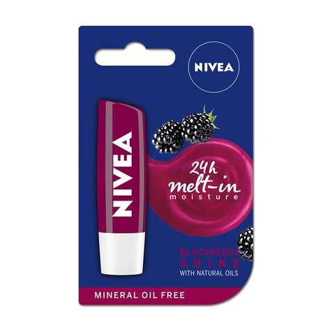 Nivea Blackberry Shine Caring Lip Balm (4.8g) - Clearance