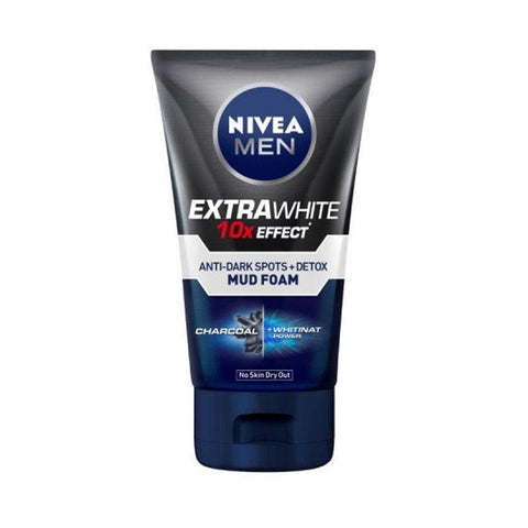 Nivea Men - Extra White Anti-Dark Spots + Detox Mud Foam (100g) - Clearance