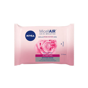 Nivea MicellAIR Skin Breathe Micellar Rose Water Wipes (25pcs)