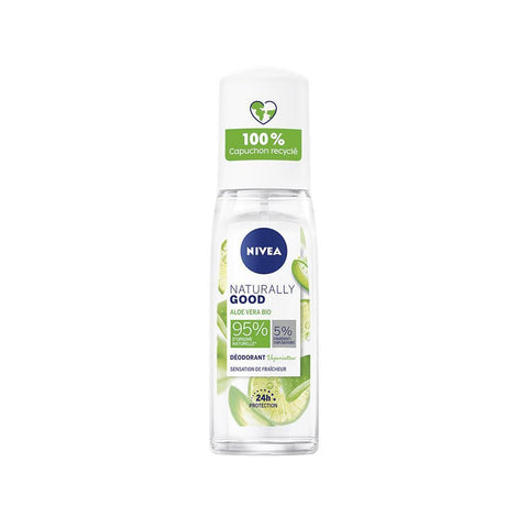 Nivea Naturally Good Bio Aloe Vera Deodorant Spray (75ml) - Clearance