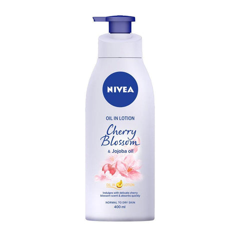 Nivea Oil In Lotion Cherry Blossom & Jojoba Oil (400ml) - Clearance