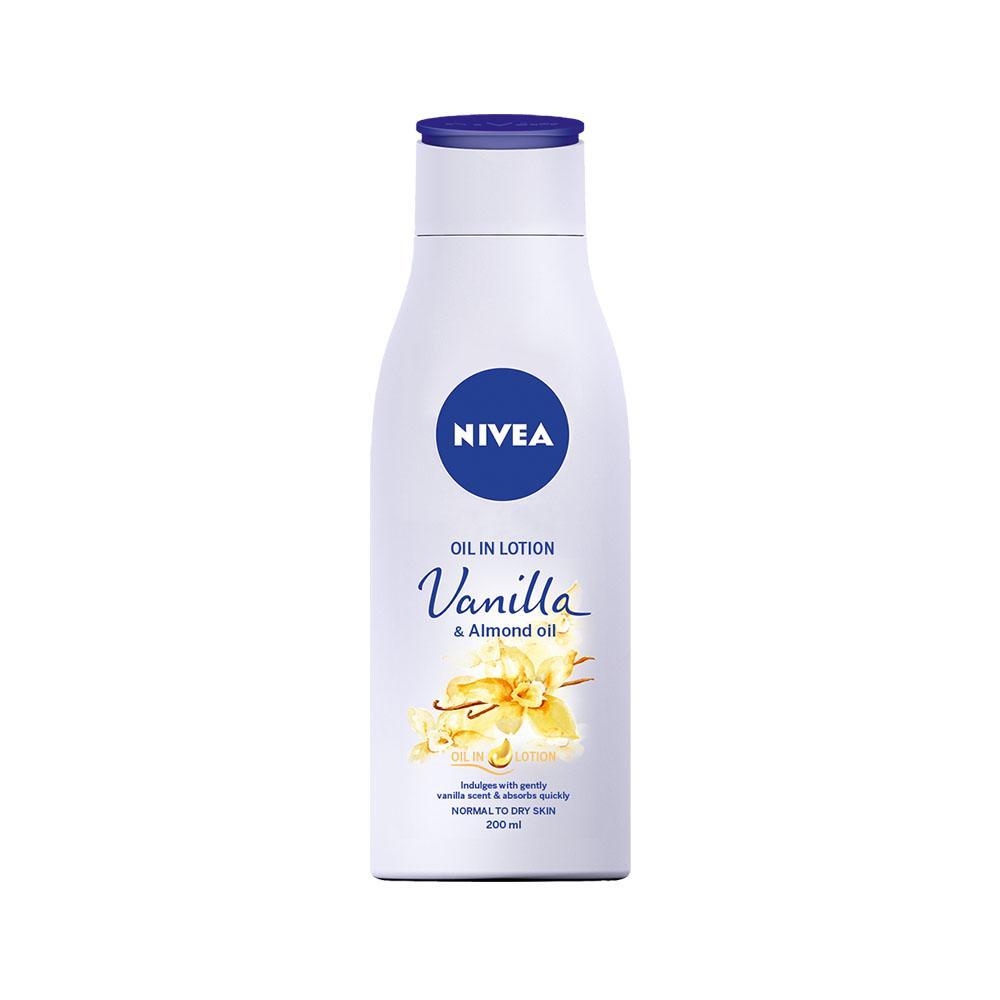 Nivea Oil In Lotion Vanilla & Almond Oil (200ml) - Clearance