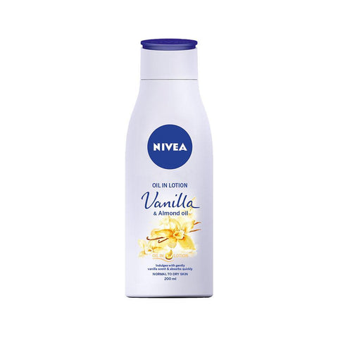 Nivea Oil In Lotion Vanilla & Almond Oil (200ml) - Clearance