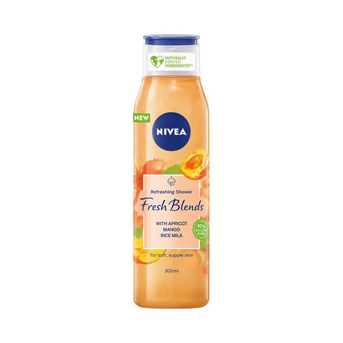 Nivea Refreshing Shower Fresh Blends With Apricot Mango Rice Milk (300ml) - Clearance