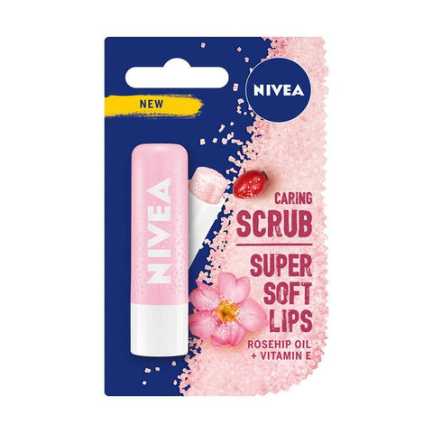 Nivea Rosehip Oil Caring Scrub Super Soft Lips (4.8g) - Giveaway