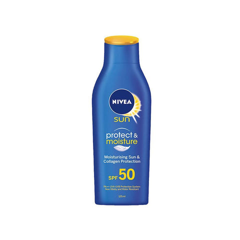 Nivea Sun - Protect & Moisture Moiturising Sun & Collagen Protection SPF50 (125ml) - Clearance