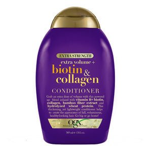OGX Extra Strength Extra Volume Biotin & Collagen Conditioner (385ml) - Clearance
