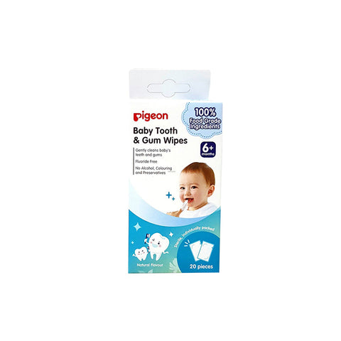 PIGEON Baby Tooth & Gum Wipes Natural (20pcs) - Clearance