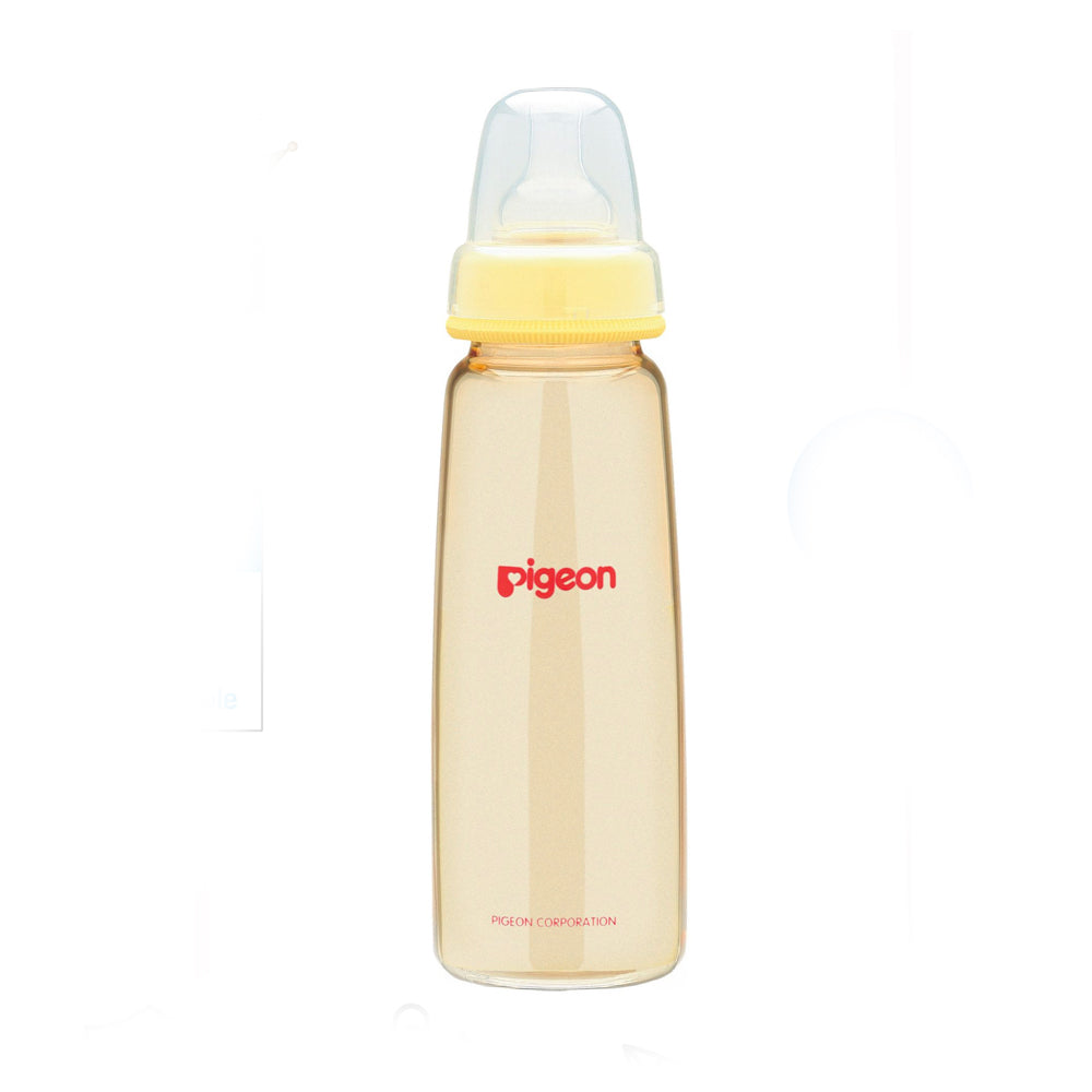 PIGEON Flexible PPSU Nursing Bottle With Peristaltic Nipple Slim Neck 240ml (1pcs)
