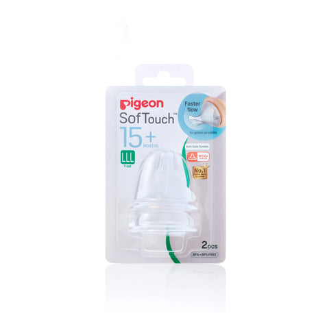 PIGEON SofTouch Peristaltic PLUS Nipple Wide Neck S (2pcs)