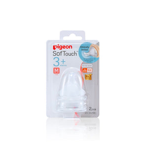 PIGEON SofTouch Peristaltic PLUS Nipple Wide Neck SS (2pcs)