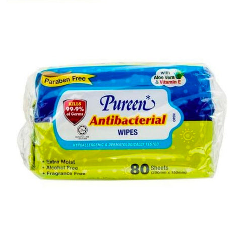 Pureen Antibacterial Wipes (80pcs)