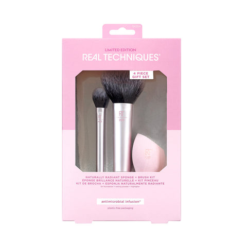 REAL TECHNIQUES Naturally Radiant Sponge + Brush Kit Limited Edition (Set) - Giveaway