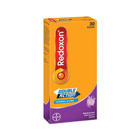 Redoxon Double Action Vitamin C and Zinc Effervescent Blackcurrant (30tabs) - Clearance