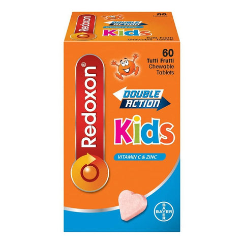 Redoxon Kids Double Action Vitamin C and Zinc Chewable (60tabs) - Clearance