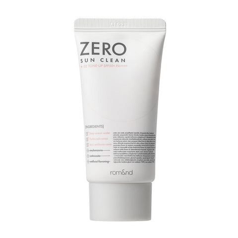 Rom&nd Zero Sun Clean SPF 50+ PA++++ #02 Clean Toneup (50ml) - Clearance