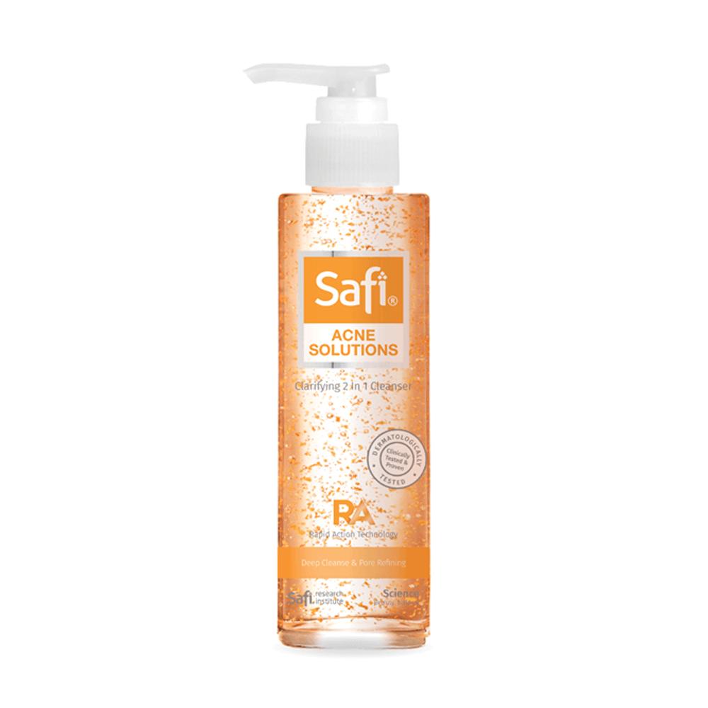 Safi ACNE SOLUTIONS Clarifying 2 in 1 Cleanser Oil Control & Pore Refining (160ml) - Clearance