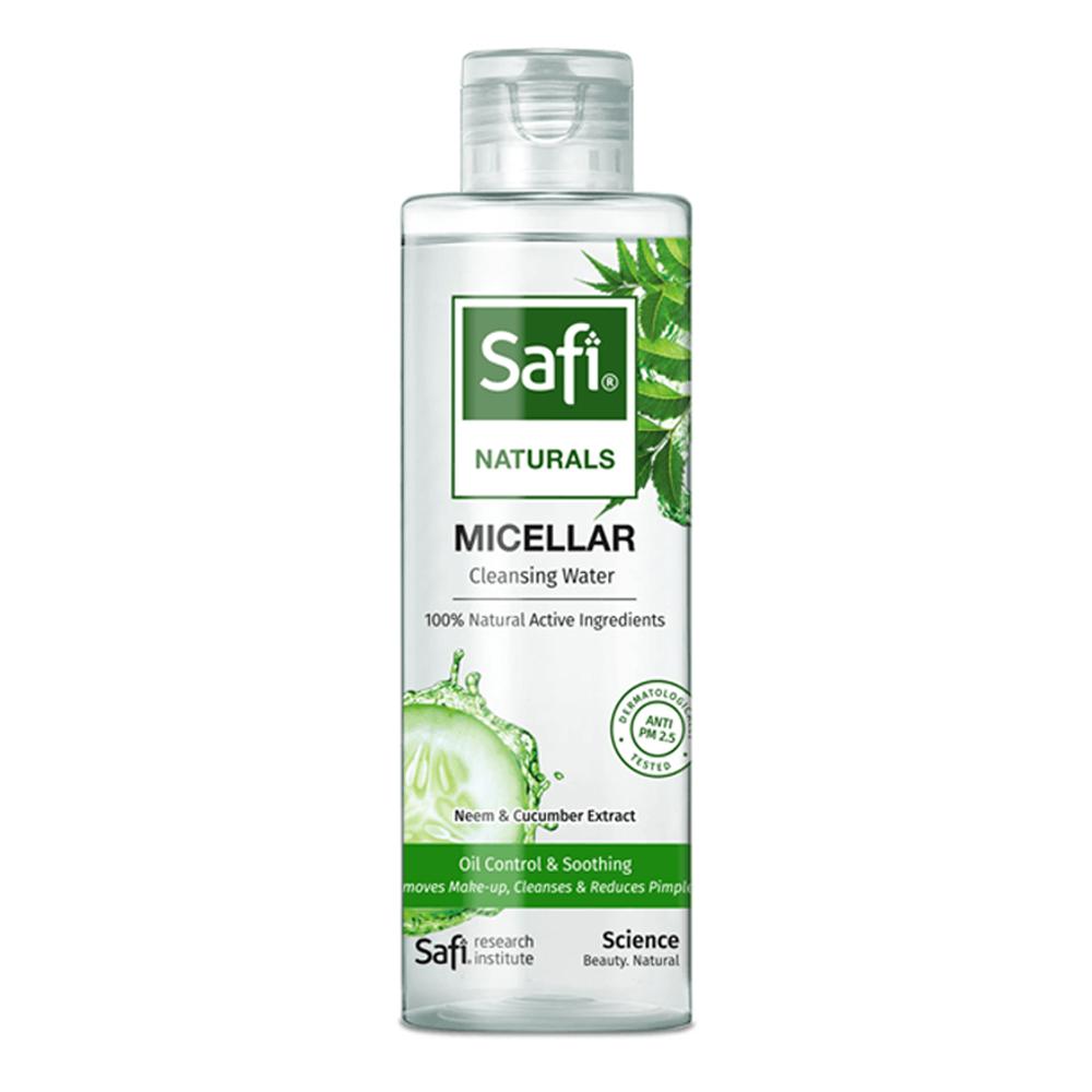 Safi NATURALS Micellar Cleansing Water Neem & Cucumber - Oil Control & Soothing (200ml)