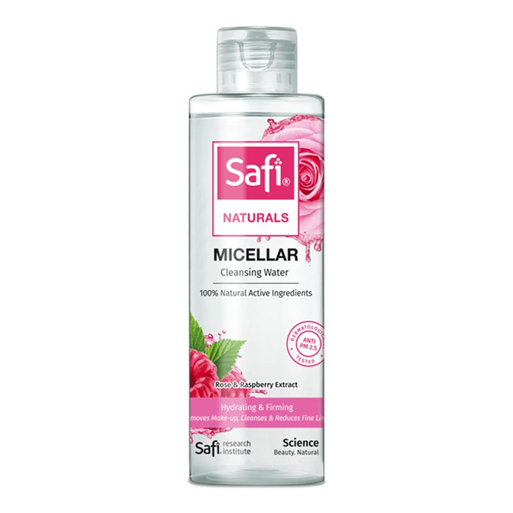 Safi NATURALS Micellar Cleansing Water Rose & Raspberry Hydrating & Firming (200ml) - Clearance