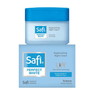 Safi PERFECT WHITE Replenishing Night Cream Deeply Repair & Brightens Skin (45g)