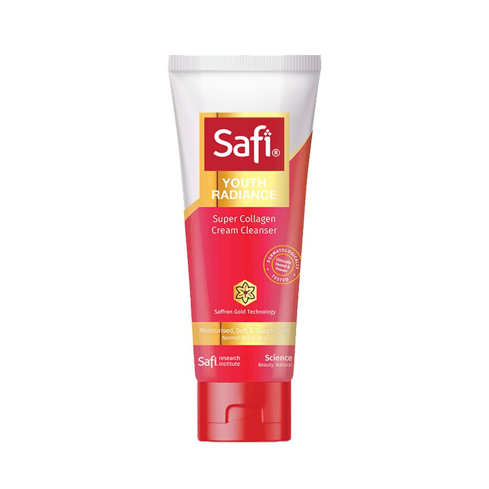 Safi YOUTH RADIANCE Super Collagen Cream Cleanser Moisturised Soft & Supple Skin (100g)