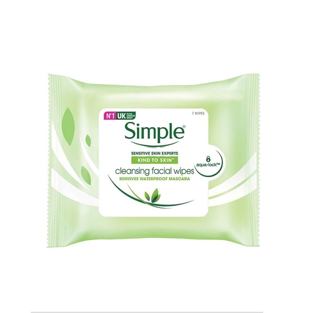 Simple Kind To Skin Cleansing Facial Wipes (7pcs) - Clearance