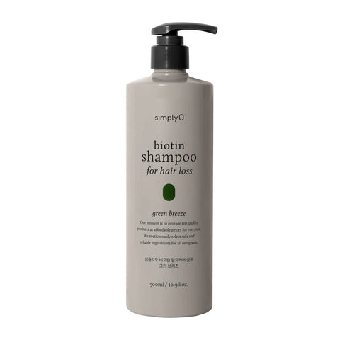 simplyO Biotin Shampoo For Hair Loss Green Breeze (500ml)
