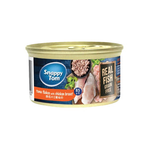 Snappy Tom Real Fish Grain Free Tuna Flakes with Chicken Breast (85g) - Clearance