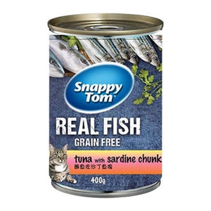 Snappy Tom Real Fish Grain Free Tuna with Sardine Chunk (400g)