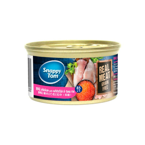 Snappy Tom Real Meat Grain Free BBQ Chicken with Whitefish & Tuna Roe (85g) - Giveaway