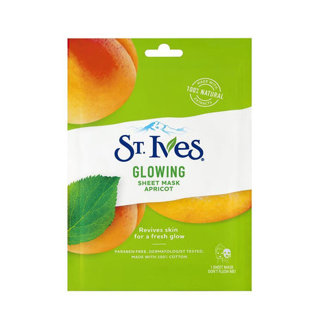 St. Ives Glowing Sheet Mask - Apricot (1pc) - Clearance