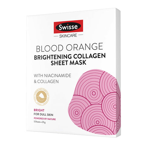 Skincare Blood Orange Brightening Collagen Sheet Mask (5pcs) - Clearance
