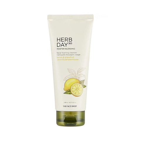The Face Shop Herb Day 365 Cleansing Foam Lemon & Grapefruit (170ml) - Clearance