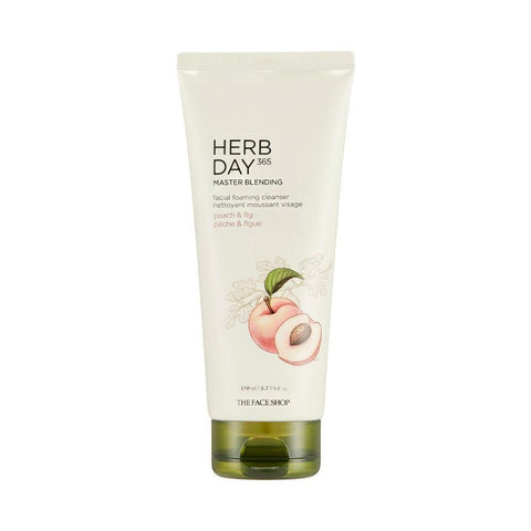 The Face Shop Herb Day 365 Cleansing Foam Peach & Fig (170ml) - Clearance