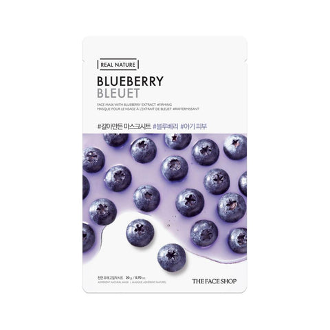 The Face Shop Real Nature Face Mask Blueberry (1pc) - Clearance
