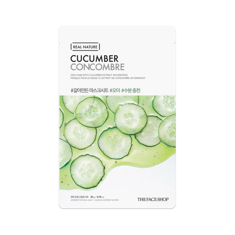 The Face Shop Real Nature Face Mask Cucumber (1pc) - Clearance