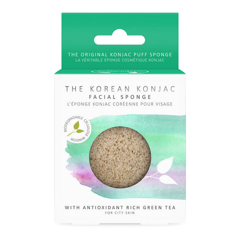 The Konjac Sponge Company The Korean Konjac Facial Sponge with Antioxidant Rich Green Tea (1pcs) - Clearance