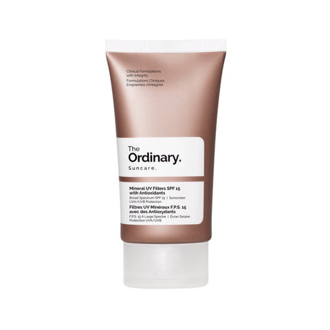The Ordinary Sunscreen Mineral UV Filters SPF 15 with Antioxidants (50ml) - Clearance