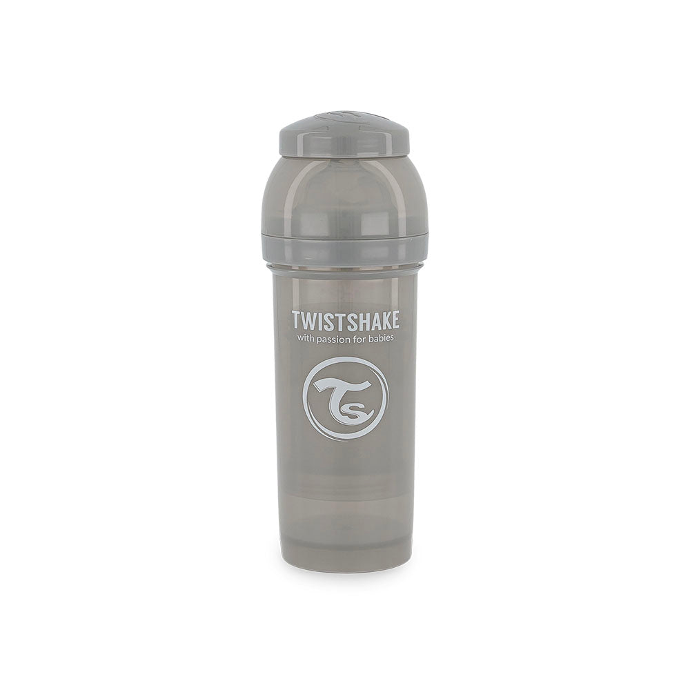 Twistshake Anti-Colic Baby Bottle #Pastel Grey (260ml) - Clearance