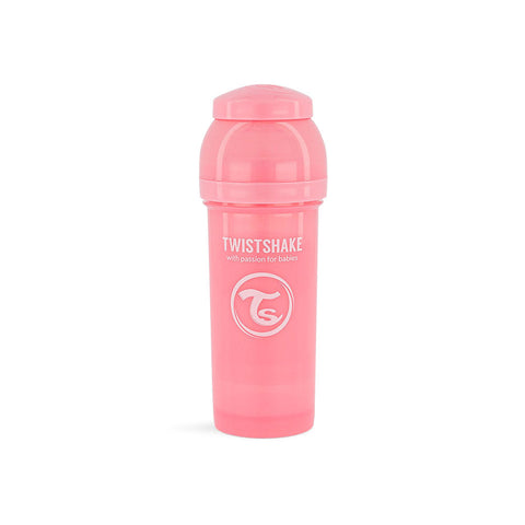 Twistshake Anti-Colic Baby Bottle #Pastel Pink (260ml) - Clearance