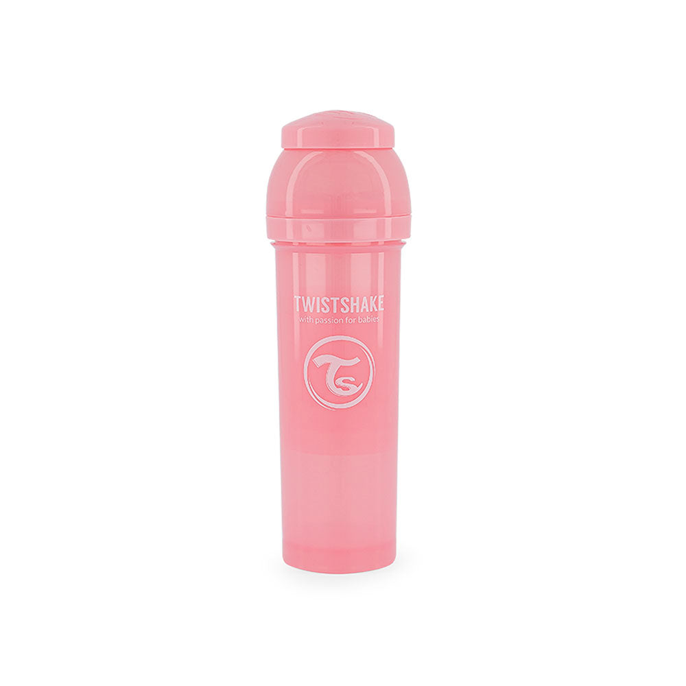 Twistshake Anti-Colic Baby Bottle #Pastel Pink (330ml) - Clearance