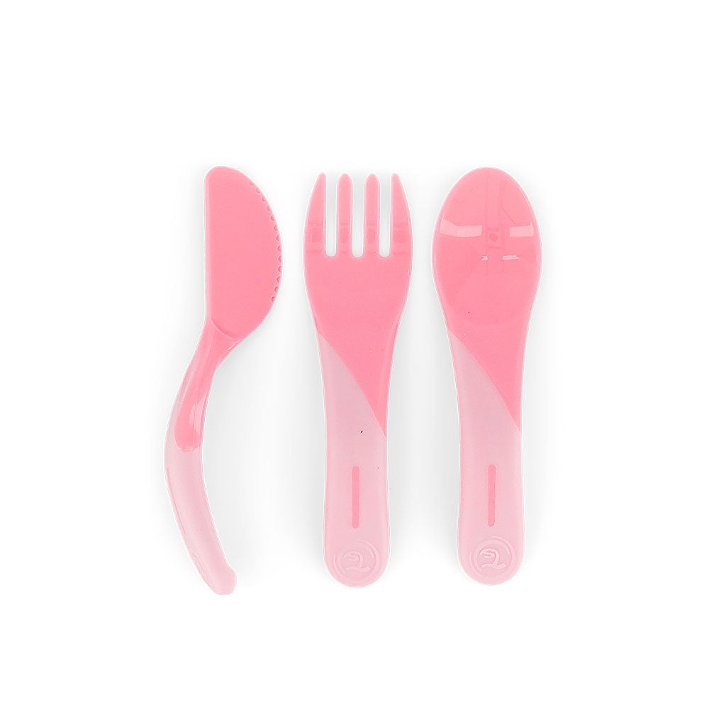 Twistshake Learn Cutlery 6 Months+ #Pastel Pink (1pcs)